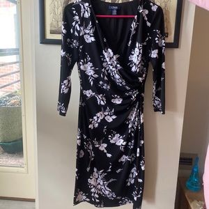 Chaps v-neck crossover dress size small